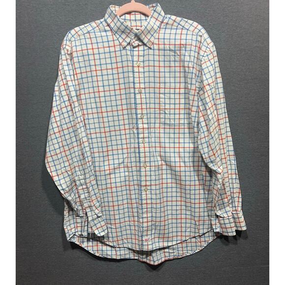 Vineyard Vines Mens Plaid Tucker Murray Preppy Shirt Blue Pink Size L - Picture 1 of 9